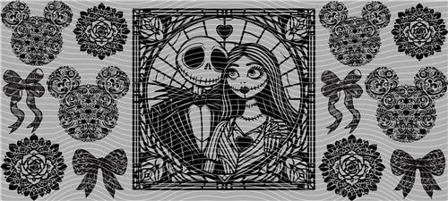 16oz black and white-B 23